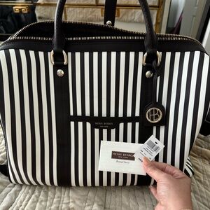 HENRI BENDEL CENTURY STRIPE WEEKEND DUFFLE